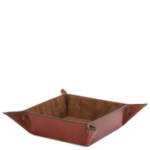 Nowość. tacka tuscany leather L brązowa – super cena