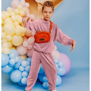 Nowość. Welurowy dres dziecięcy diego w super cenie – brudny róż