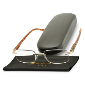 Plusy +2.50 okulary bezramkowe do czytania korekcyjne ST323AX