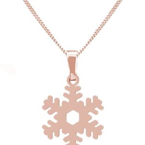 Naszyjnik Śnieżynka II - rose gold