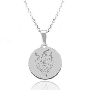 Kwiaty Polskie - Naszyjnik z Konwalią - Grawer