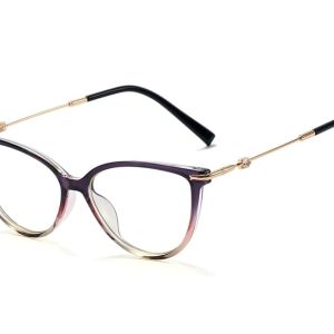 Okulary kocie do komputera damskie z filtrem BLUE Light zerówki 2592-1