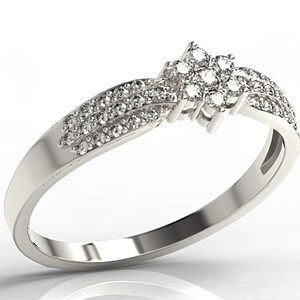 Pierścionek z białego złota LP-5828B