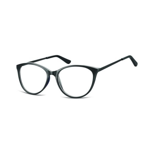 Okulary oprawki zerówki korekcyjne Kocie Unisex Sunoptic AC27G czarne