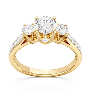 Pierścionek z żółtego złota z brylantami CP-31Z-F/VVS-F/VS