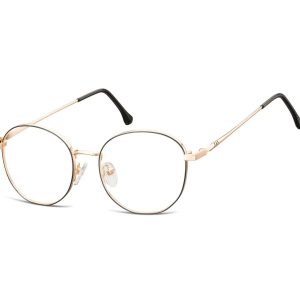 Okulary zerówki korekcyjne Lenonki 900 różowe złoto + czarny