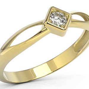 Pierścionek z żółtego złota z brylantem BP-6412Z