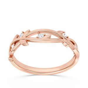 Pierścionek z różowego złota z brylantami CP-61P