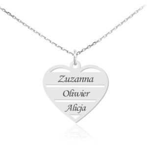 Naszyjnik Serce Renelle II z Imionami - Grawer