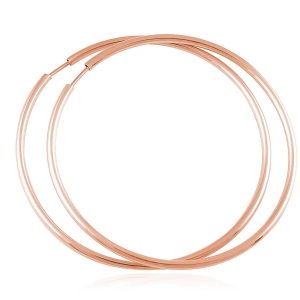 Kolczyki koła - 55mm - rose gold