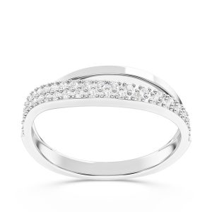 Pierścionek z białego złota z brylantami CP-27B