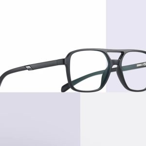 Okulary pilotki do komputera TV smartfona BLUE LIGHT zerówki czarne aviatory 2595A