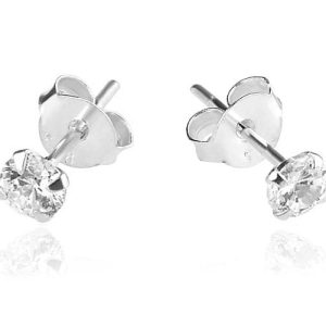 Kolczyki z Cyrkonią Bling - 4 mm