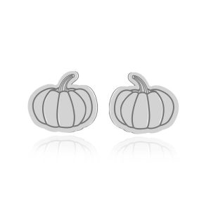 Srebrne kolczyki - Pumpkin - Dynia