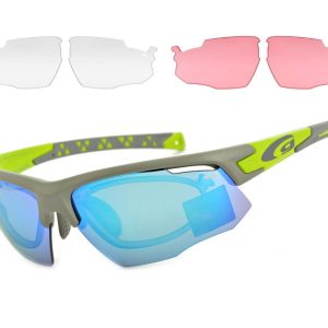 Rowerowe Przeciwsłoneczne okulary sportowe korekcyjne 3 komplety soczewek GOGGLE E636-3R