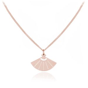 Srebrny Naszyjnik Wachlarzyk S - rose gold