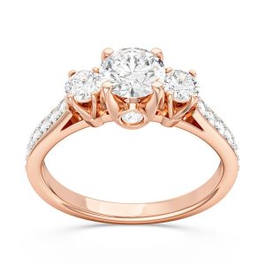 Pierścionek z różowego złota z brylantami CP-31P-F/VVS-F/VS