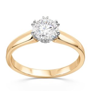 Pierścionek ze złota z brylantem 0,80ct F/VVS1, BP-2180ZB