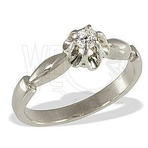 Pierścionek z białego złota z brylantem CP-2012B