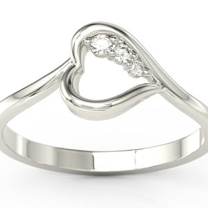 Pierścionek z białego złota z brylantami BP-82B