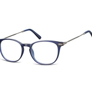 Okulary zerówki korekcyjne optyczne owalne AC3C granatowe