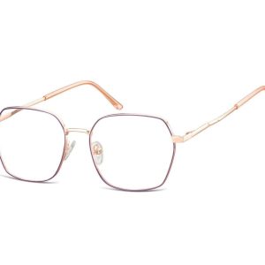 Okulary zerówki oprawki Optyczne Korekcyjne 913A różowe złoto + fiolet