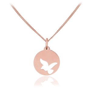 Srebrny naszyjnik Gołąbek - rose gold