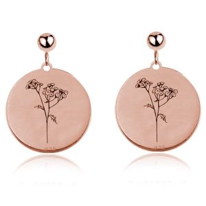Kwiaty Polskie - Kolczyki z Wrotyczem rose gold