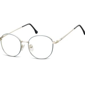 Okulary zerówki korekcyjne Lenonki 900E srebrno-ciemnoniebieskie