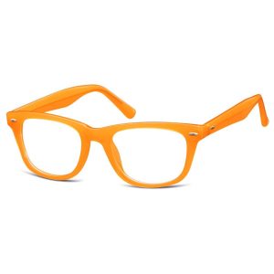 Okulary dziecięce zerówki prostokątne oprawki korekcyjne PK10D pomarańczowy