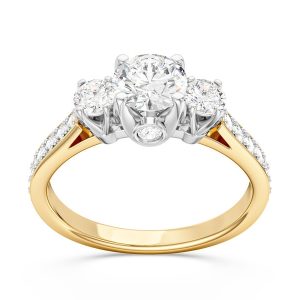 Pierścionek z żółtego i białego złota z brylantami CP-31ZB-F/VVS-F/VS