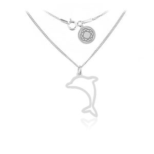 Srebrny naszyjnik Delfin ażurowy mały