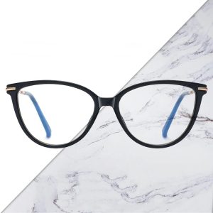 Okulary kocie do komputera damskie z filtrem BLUE Light zerówki 2592