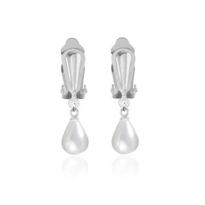 Srebrne klipsy Madison z naturalną perłą