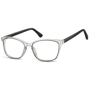Damskie kocie oprawki korekcyjne okulary zerówki TR-99 bezbarwny/czarny