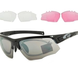 Rowerowe Przeciwsłoneczne okulary sportowe korekcyjne 3 komplety soczewek GOGGLE E636-1R