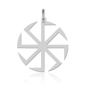 Srebrny wisiorek Słowiański Kołowrót Swarga Swarożyca Swarzyca II