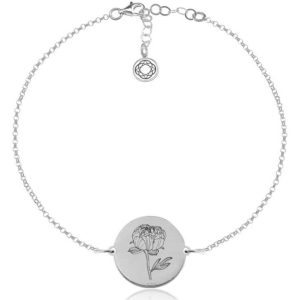 Kwiaty Polskie - Bransoletka z Peonią - Grawer