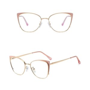 Okulary kocie do komputera damskie z filtrem BLUE Light zerówki 2585-2