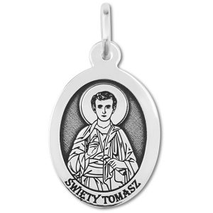 Medalik srebrny z wizerunkiem Św. Tomasza