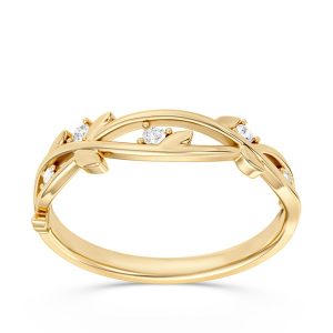 Pierścionek z żółtego złota z brylantami CP-61Z