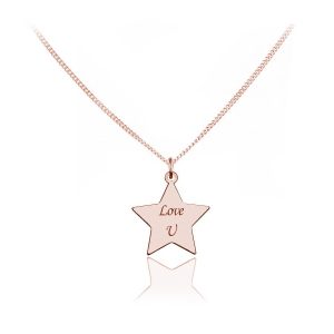 Naszyjnik Gwiazdka - grawer gratis! Rose gold