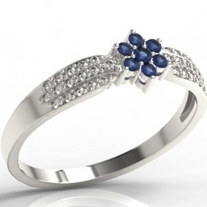 Pierścionek z białego złota LP-5828B-SZA/D