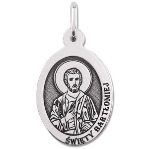 Medalik srebrny z wizerunkiem Św. Bartłomieja