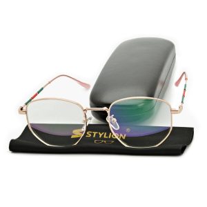 Okulary zerówki z antyrefleksem ST316C moc: 0.00 różowe złoto
