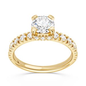 Pierścionek z żółtego złota z diamentami CP-63Z-D