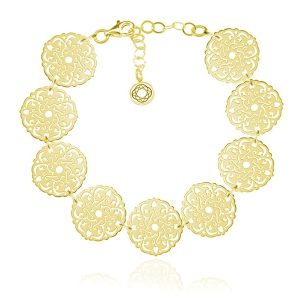 Bransoletka Rozety Sophie - 24k złocenie