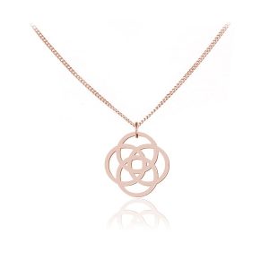 Srebrny naszyjnik Ikigai - rose gold