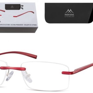 Patentki Bezramkowe Asferyczne Okulary aluminiowe do Czytania Montana MR68D moc: +1