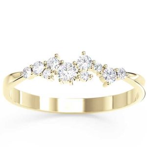 Pierścionek z żółtego złota z brylantami BP-95Z